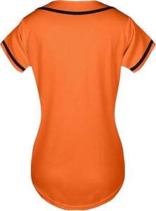 เสื้อซอฟต์บอลสำหรับผู้หญิง เสื้อกีฬาแบบติดกระดุมแบบกำหนดเอง แขนสั้น ระบายอากาศได้ดี ผลิตจากโพลีเอสเตอร์ สำหรับการฝึกซ้อมและการแข่งขัน - Product Image 2