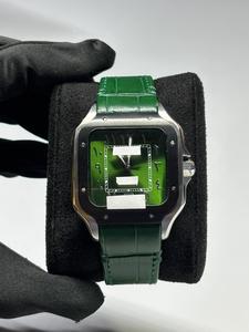 New Green Arabic Dial Moissanite Round Watch for Men's Wedding and Partywear Watch for Export Sale - Product Image 1
