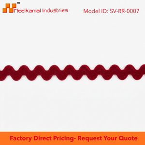 Crimson <b>Red</b> 15mm Ric Rac Velvet Edge for Theatre Wardrobes Holiday Table Styling Folk Dance <b>Costumes</b> Textile Decoration OEM - Product Image 6
