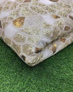 High Quality Sequin Embroidery Fabric 3D Floral Lace Fabric for Evening Dress Wedding Gown Garment - Product Image 6