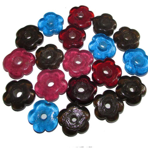 Ensemble de perles mixtes en verre soufflé en gros |   Formes de fleurs, de cœurs, d'ovales et de pépites |   Perles colorées en vrac pour la fabrication de bijoux et l'artisanat - Product Image 1