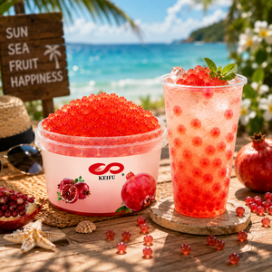 KEIFU 3.2kg Blueberry Popping Boba Pearl Juice Ball Instant Bursting Bubble Tea Drink Topping OEM/ODM <b>Bottle</b> Packaging - Product Image 4