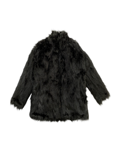 Manteau long en fausse fourrure noire pour homme, streetwear, vêtements d'extérieur décontractés de luxe - Product Image 2