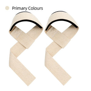 Sangles de poignet en coton élastique avec logo personnalisé, haute élasticité, antidérapantes et réglables pour la musculation et les soulevés de terre - Product Image 3