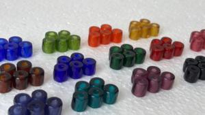 Multicolor Faceted Rondelle Glass <b>Beads</b> (Blue/Black/<b>Red</b>/Green) for Jewelry Making Fashion Accessories & Craft Supplies in Box - Product Image 2