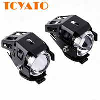 Feux de moto TCYATO U5, phare clignotant externe, lumière laser, feux LED pour moto, feux de jour pour moto, feux LED pour moto