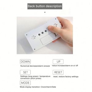 New Multifunctional Alarm Clock Night Light Digital Alarm Clock <b>Smart</b> Children's Alarm Clock Creative Gift With Custom Logo - Product Image 6