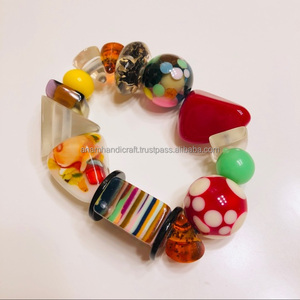 Pulsera de joyería de moda de resina de ángulo hecha a mano de alta calidad para mujer, hebra de Color DE MARCA DE LA India, artesanía de resina - Product Image 1