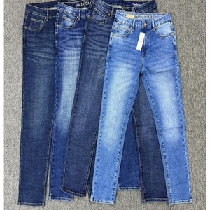 Jeans de Mezclilla Rectos de Cintura Media para Mujer, Personalizados OEM, Transpirables, Ecológicos, Casuales, de Color Oscuro, Lote de Fábrica al por Mayor - Product Image 1