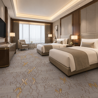 Tapis mural en nylon de luxe personnalisé, tapis d'hôtel imprimé, tapis de sol pour salon, chambre d'hôtel 5 étoiles