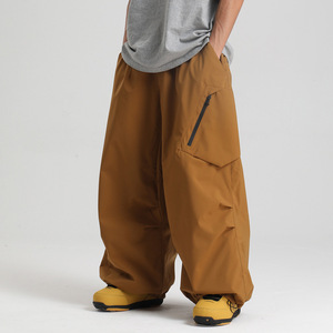 Pantalon de neige cargo ample imperméable pour homme, taille élastique noire, pour le ski et le snowboard, adultes - Product Image 6