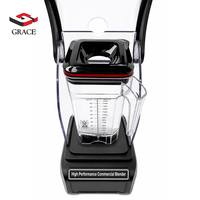 Licuadora Comercial Profesional GRACE con Carcasa Insonorizada, Tamper y Programa Preestablecido LCD, Trituradora de Hielo de Alta Resistencia para Bares