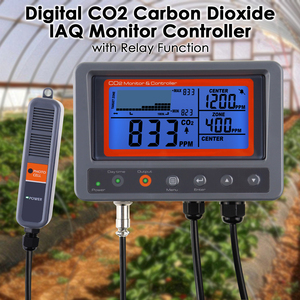 Contrôleur de moniteur de CO2 avec affichage numérique, prise UK, capteur photocellule, détecteur de gaz fixe pour salles de culture, maisons et bureaux - Product Image 1