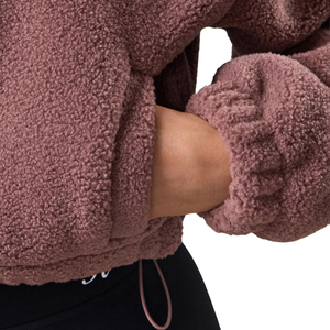 Veste polaire Sherpa courte unie personnalisée pour femme – Douce, chaude, demi-zip, pull décontracté, hiver, extérieur, confortable, pelucheuse, séchage rapide, coupe-vent - Product Image 5
