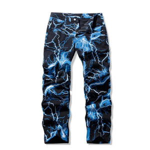Pantalones Vaqueros con Estampado Gráfico, Corte Holgado, Diseño Personalizado, Lavado Vintage, Estilo Barrel, Rectos, Streetwear, Hip Hop, Y2K - Product Image 1