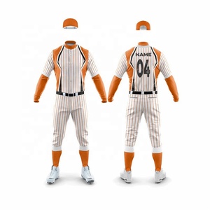 Uniformes de baseball pour hommes taille adulte, respirants, légers, à séchage rapide, écologiques, à manches courtes, couleur et logo personnalisés, uniforme d'équipe - Product Image 6