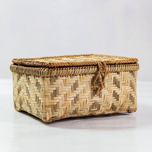 Boîtes en bambou tissées à la main, fournisseur de designs personnalisés, coût du lot de boîtes gigognes, conteneur pour pâtisseries et biscuits - Product Image 2