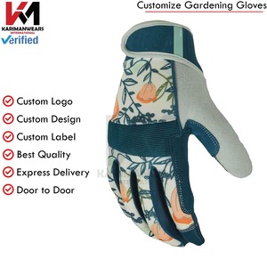 Custom Logo Gardening Gloves Waterproof Fabric Fast Shipping OEM Heavy Duty Gardening Gloves Non <b>Slip</b> Palm Wholesale Price - Product Image 4