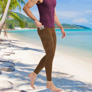 Leggings Deportivos para Hombre, Transpirables, de Tela Suave y Elástica, para Correr, Ciclismo, Fitness y Entrenamiento - Product Image 2