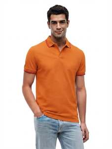 Polo de Manga Corta Rosa para Hombre, Algodón Oxford, Color Sólido, Corte Regular Informal, Diseño Transpirable - Product Image 2