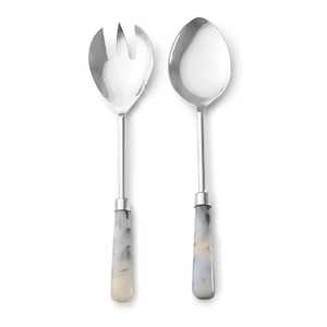 Ensemble de cuillères de service en métal et résine, vaisselle artisanale, idéal pour offrir, disponible à prix réduit - Product Image 3
