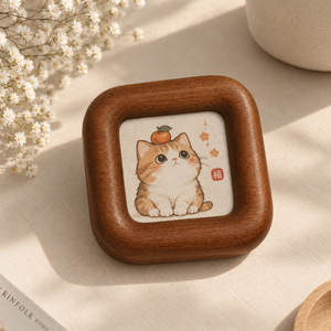 Marco Decorativo para Fotos de Gatos en Madera Sólida Premium – Marco de Fotos de Madera Hecho a Mano con Forro Protector - Product Image 3