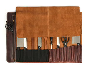 Estuche Portátil para Cuchillos de Chef, 100% Cuero Genuino, Ecológico, Colección Profesional LKR-0328 - Product Image 5