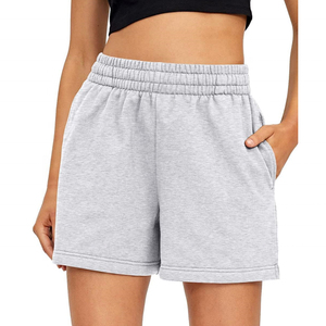 Shorts Deportivos de Felpa para Mujer, Estilo Retro, Lavados y Desgastados, Ecológicos, Sostenibles, Ropa Deportiva para Mujer - Product Image 1