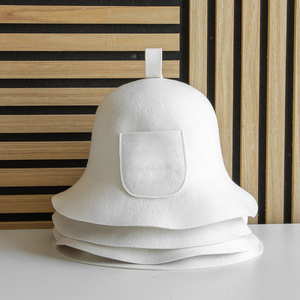 Chapeau de sauna en laine mérinos de luxe, doux, réutilisable, avec logo personnalisé, pour le refroidissement et les soins capillaires, unisexe adulte, directement de l'usine - Product Image 6