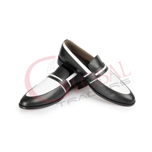 Mocasines de Cuero para Hombre de Alta Calidad, Estilo Retro para Negocios, Hechos a Mano, con Costuras Abiertas, Punta Redonda, Cómodos - Product Image 1