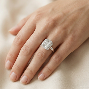 Luxury Female S925 Sterling <b>Silver</b> Rhodium Plated Moissanite <b>Emerald</b> Cut Engagement Wedding <b>Ring</b> Fine Jewelry - Product Image 4