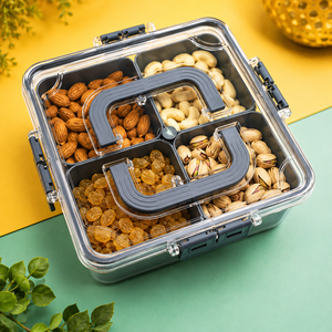 Recipientes Herméticos Premium de 4 Compartimentos para Almacenamiento de Frutos Secos, Aptos para Lavavajillas, Ecológicos, de Grado Alimenticio, Libres de BPA, de Plástico - Product Image 4