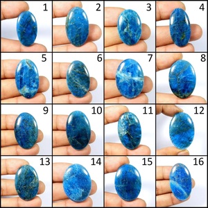 Lote de Cabujones de Apatita Azul Natural, Piedras Preciosas Sueltas Pulimentadas para Joyería, Piedras para Envolver con Alambre, Colgantes, Anillos, Collares y Pulseras - Product Image 3
