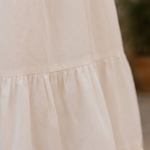 Off The Shoulder Maxi <b>Dress</b> With Puff Sleeves Elastic Waist <b>Boho</b> Style Rayon A-Line Loose Fit <b>Summer</b> Casual <b>Dress</b> - Product Image 3