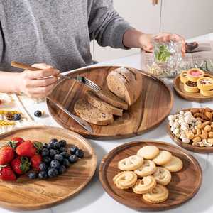 Wooden Dinner Serving Charger <b>Plates</b> Natural Brown Color Eco-Friendly Modern Design Business Gifts Hot Sale Best Quality - Product Image 6