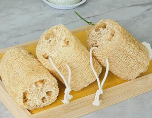 Éponge de bain en loofah séché, forme cylindrique longue, exfoliant corporel naturel pour adultes, style uni - Product Image 5