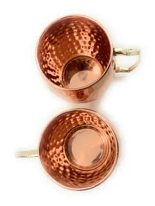 Natural <b>Copper</b> Mugs Handcrafted Hammered <b>Copper</b> Pure Mule <b>Cups</b> and Handles Available In Bulk Quantity - Product Image 4