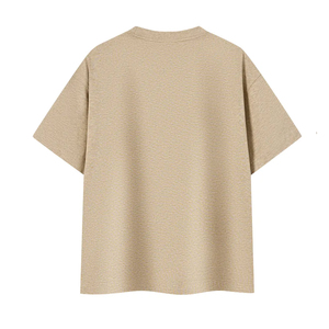 เสื้อยืดคอกลมหนา 100% ผ้าฝ้ายทรงโอเวอร์ไซส์ แขนเสื้อแบบดรอปไหล่  เสื้อยืดออกกำลังกายสำหรับผู้ชาย - Product Image 6