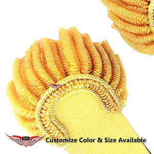 KEW - Epaulettes Trenzadas de Color Amarillo Claro, Accesorio Decorativo, Tela Elegante y Duradera - Product Image 3