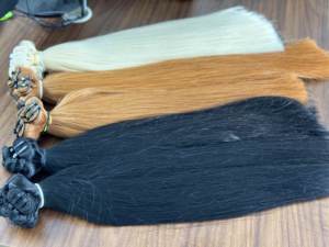 Extensiones de Cabello Liso Natural Multicolor Negro, Rubio Jengibre, Doble Trama, Cabello Virgen Vietnamita al por Mayor - Product Image 2