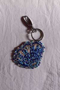 Designer Classic Eco-Friendly Embroidery Beaded <b>Keychain</b> Beautiful Hand Embroidered Floral Key Holder Gift for Her - Product Image 4