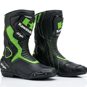 Chaussures et gants de course en cuir Rawasaki Ninja pour moto, protection CE, bottes de course sur circuit, équipement de motard professionnel, durable - Product Image 1