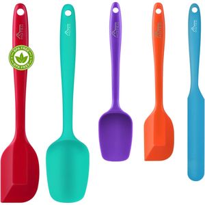 Set di Spatole in Silicone Alimentare Resistente al Calore, Antiaderenti, Lavabili in Lavastoviglie, Senza BPA, Multicolore, Utensili per Pasticceria - Product Image 1