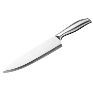 Cuchillo de Chef de Acero Inoxidable con Acabado Pulido, Mango de Madera, Herramienta de Corte Profesional para Cocina, Preparación de Alimentos, Forjado a Mano - Product Image 1