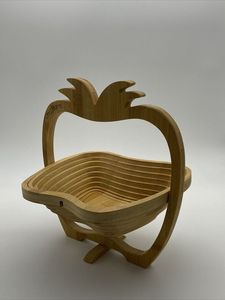 Round <b>Wooden</b> Fruit Bowl For Serving Fresh Fruits Natural Finish Bowl For Kitchen And Dining Decoration - Product Image 6