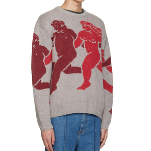Pulls en laine 100 % anti-boulochage à faible MOQ pour hommes, broderie personnalisée, vêtements d'automne chauds et doux - Product Image 4