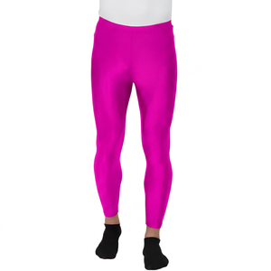Leggings de Compresión para Hombre, Negros, de Spandex, Hasta el Tobillo, Cintura Elástica, Color Sólido, Pantalones Deportivos - Product Image 5