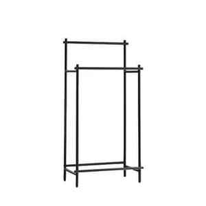 Toallero de pie de hierro negro mate nórdico con diseño de árbol, organizador de toallas de mano de lujo para baño - Product Image 3