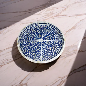 Plateaux décoratifs en mosaïque de haute qualité, chargeur, manche en nacre incrustée, plateau de service, taille personnalisée par FWE - Product Image 4