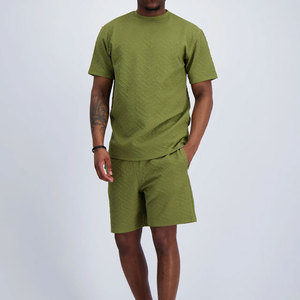 Custom New Plus Size Men's Wear Hot Selling Streetwear Design Plain 100% Cotton Oversize Drop Shoulder <b>Twinset</b> - Product Image 3